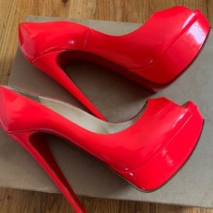 louboutin platform peep toe